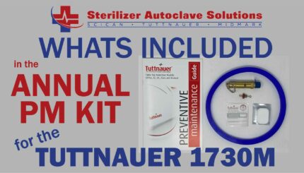 This article explains and shows all the parts included in a Tuttnauer 1730M autoclave Annual Preventive Maintenance Kit.