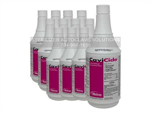 12 24oz spray bottles of Metrex CaviCide surface disinfectant decontaminating Cleaner.