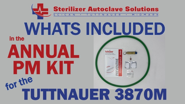 This is whats included in a Tuttnauer 3870M annual pm kit.