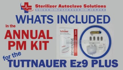 This is whats included in a Tuttnauer EZ9 PLUS annual pm kit.
