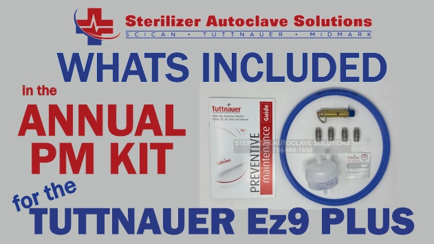 This is whats included in a Tuttnauer EZ9 PLUS annual pm kit.