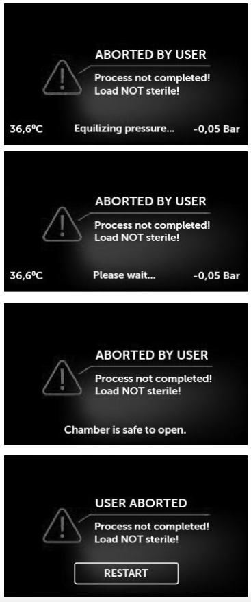 enbio s restarting user abort screen display - Statim USA Autoclave ...