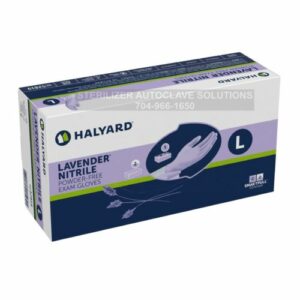 Box of 250 LARGE Halyard Lavender Nitrile Exam Gloves 52819