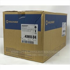 This is a case of 3000 Large Halyard Aquasoft Nitrile Exam gloves 43935