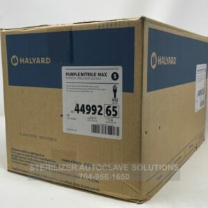 This is a case of 400 Small Halyard Purple Max Nitrile Exam gloves 44992