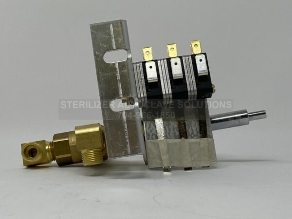 This is a Tuttnauer 1730MKV Multivalve w Switch – Long Shaft OEM CMT173-0002 bottom view.