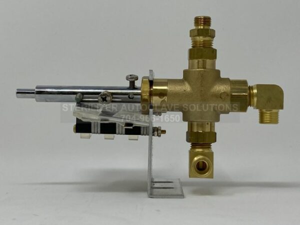 This is a Tuttnauer 1730MKV Multivalve w Switch – Long Shaft OEM CMT173-0002 right side view.