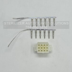 This is the end view of a Tuttnauer 1730E MOLEX 12 Pin Connect Kit w/Pins OEM ELE101-100.