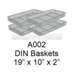 These are 4 Tuttnauer TIVA8 19” x 10” x 2” DIN Baskets OEM A002.