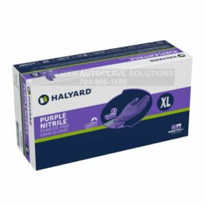 Box of 100 X-LARGE Halyard Purple Nitrile Exam Gloves 55084