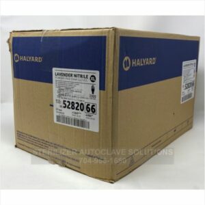 This is a case of 2300 X-Large Halyard Lavender Nitrile Exam gloves 52820