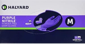 This is the Halyard Purple nitrile Exam Gloves graphic