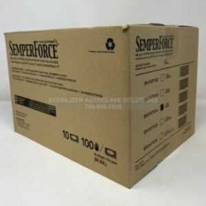 Case of 1000 Large SemperForce Black Nitrile Exam Gloves BKNF104