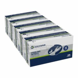 5 Boxes of 200 X-SMALL Halyard Sterling Nitrile 50705 gloves.
