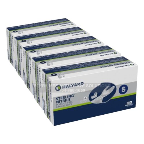 5 Boxes of 200 SMALL Halyard Sterling Nitrile 50706 gloves.