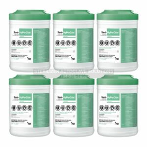 6 Cans of PDI Sani-HyPerCide 6” x 6.75” Germicidal Wipes.
