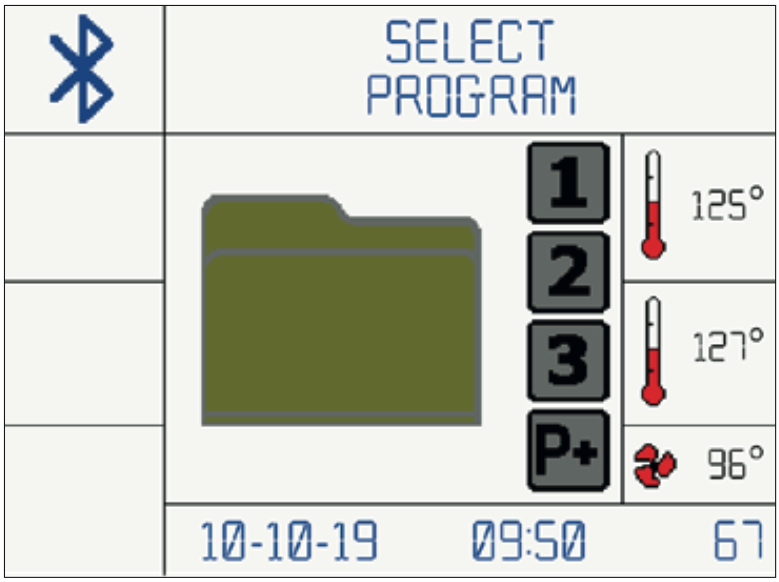 This is the select program graphic from the Tiva 8-L.