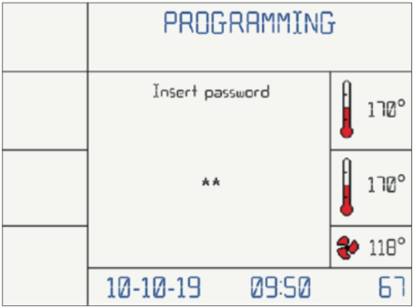 tiva 8-l user password entry screen graphic - Statim USA Autoclave ...