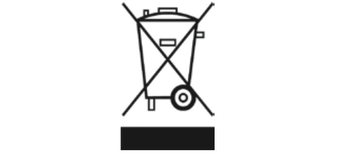 This is the equipment disposal graphic from the Tuttnauer Tiva 8-L manual. 