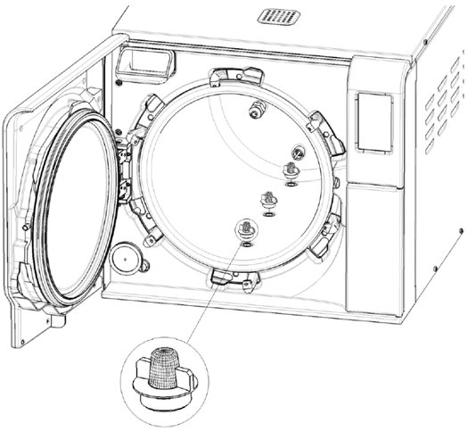 This is the chamber filter cleaning graphic for the W&H Lexa.