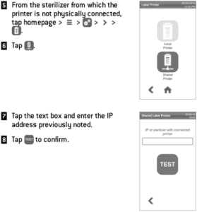 This is the second part of the shared printer connection graphic for the W&H Lexa.