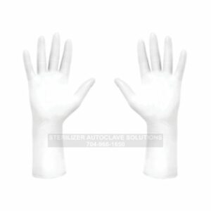 A pair of Halyard Purezero HG3 Sterile White Cleanroom Gloves