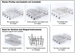 This is the rack type accessory graphic for the SciCan Hydrim C61W G4 Instrument Washer.