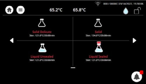 Tuttnauer LabSci 85LV Liquid Vertical Sterilizer Touchpad