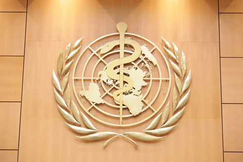 this is the World Health Organization wall emblem. 