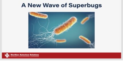 This graphic shows that this blog is about A New Wave of Superbugs