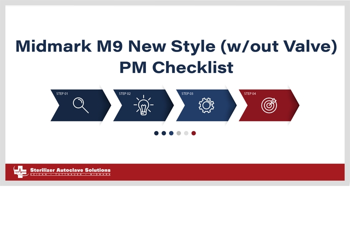 This is the Midmark M9 New Style (without valve) Preventative Maintenance Checklist.