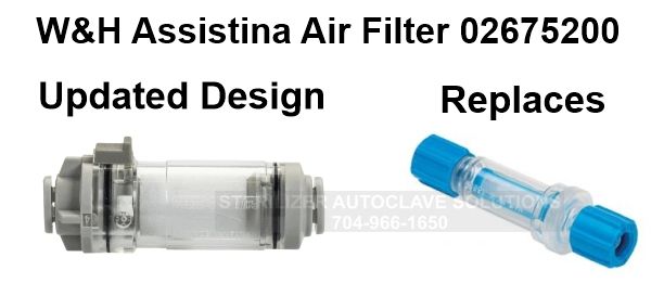 The new look of the W&H Assistina Air Filter 02675200.