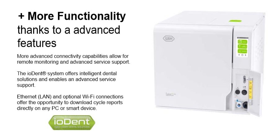 The W&H Lexa Plus offers more functionality thanks to advanced features like ioDent