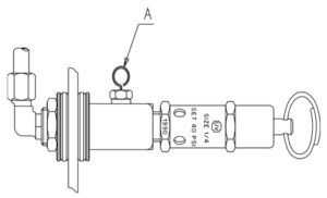 This is the air jet valve location graphic for cleaning and maintenance on the Tuttnauer 2540MKA.