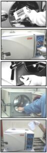 This is the Chamber Brite Cleaning instructional graphic for the Tuttnauer 2540MKA