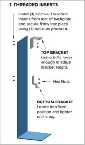 This is the threaded insert instruction graphic for the installation of the Solmetex Hg5 Amalgam Separator.