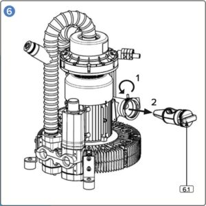 This is the filter cleaning diagram for the Solmetex NXT DryVac.