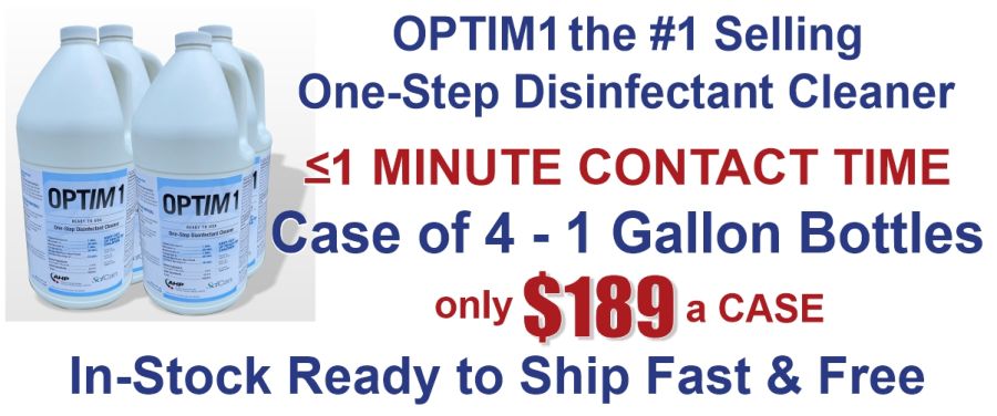 We have Optim1 cases of 4 x 1 Gallon Bottles for sale at $189.