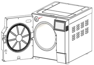 This is the location of the Tuttnauer T-Top Air Filter.