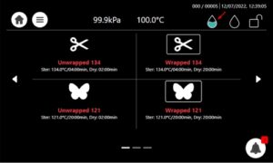 This is the Tuttnauer T-Top clean water level icon screen.