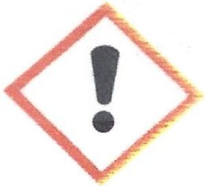 This is the caution label element from the Sunzyme Odor Control MSDS.