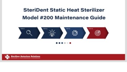 This is the SteriDent Static Heat Sterilizer Model #200 Maintenance Guide.