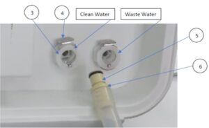 This is the labeled drain reservoir graphic of the Tuttnauer T-Edge 11S.