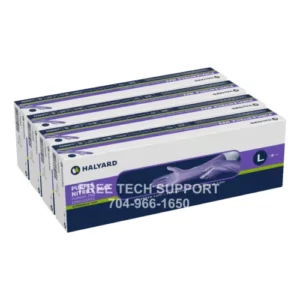4 boxes of Large Halyard Purple Nitrile Max Exam Gloves 44994