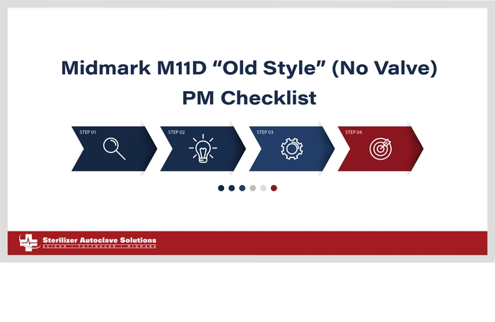 This is the Midmark M11D "Old Style" (No Valve PM Checklist.