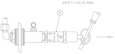 This is the manual release on the Tuttnauer 2540M safety valve.