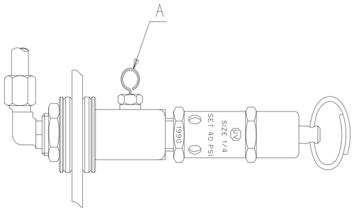 This is the Tuttnauer 3870M safety valve diagram.