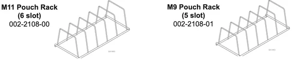 This is the pouch rack diagram for the Midmark M9-05X and M11-05X