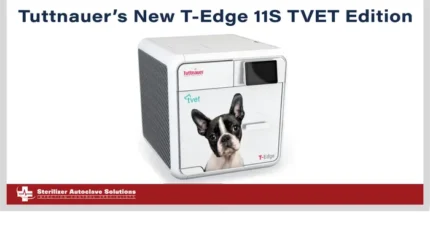 This is Tuttnauer's New T-Edge 11S TVET Edition autoclave.