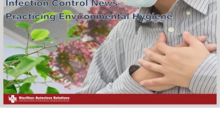 This is the thumbnail graphic for the infection control news article that goes over practicing environmental hygiene.